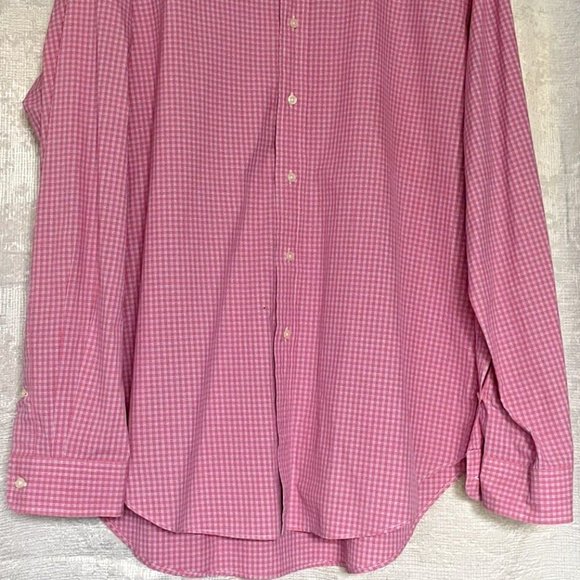 Polo by Ralph Lauren Men's Large Stanton Classic Fit Button Down - Pink Plaid - Picture 2 of 7